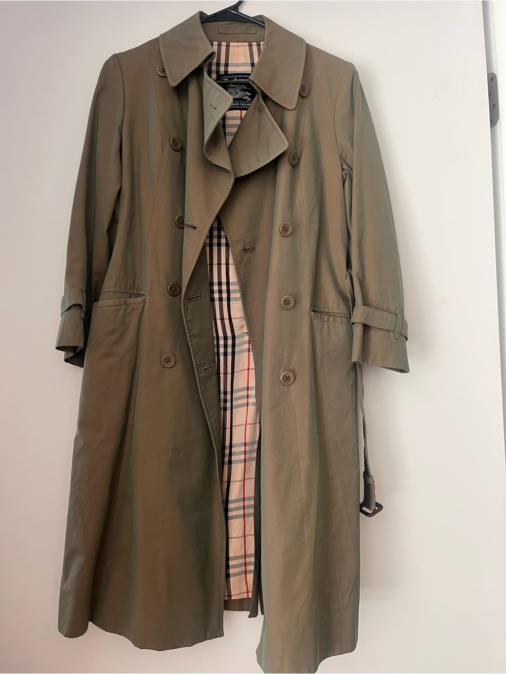 Burberrys Olive Green Trench with Signature Check Lining - Picture 2 of 9